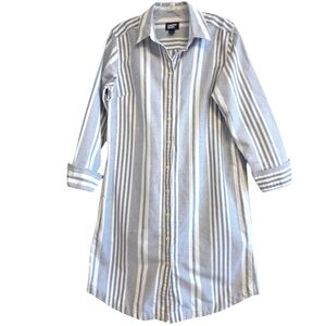 Lands' End Womens Blue and White Striped Shirt Dress Size Small